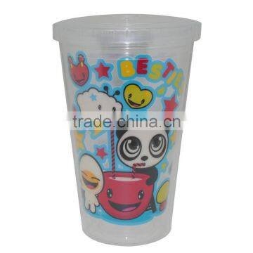 16oz Plastic Coffee Tumbler With Straw photo-3