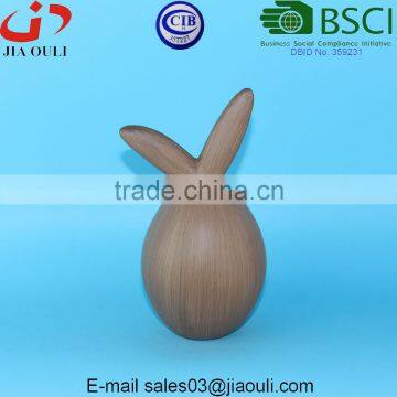 BSCI Audit Factory EASTER Decorative Lovely Bunny, Brown Ceramic Rabbit photo-5