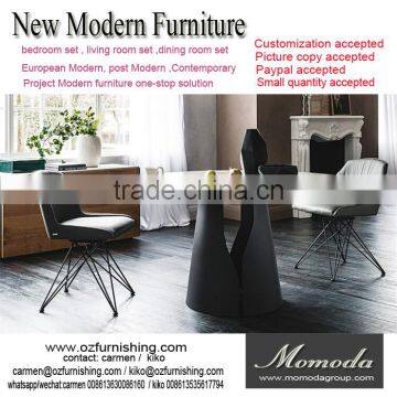 Momoda Luxury Italy Modern Furniture 1PC Custom Made 8-12 Chairs Marble Top Dining Table Dubai Middle East Dining Room Furniture photo-2