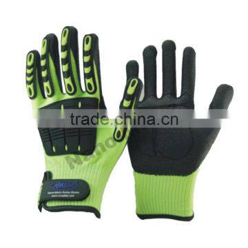 NMSAFETY high-quality cut level 5 TPR resistant glove mechanical high impact safety gloves