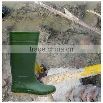 NMsafety green PVC rain industrial safety boots