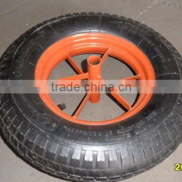 Wheel Barrow Wheel 14x4 Rubber Wheel 4.00-8 With Steel Rim photo-6