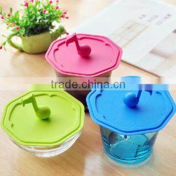 Creative Music Operator Silicone Watertight Cup Mug Lid Cover photo-2