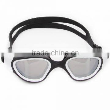 2016 New Panoramic Silicone Adult Swimming Goggles With Silver Mirrored Lens (MM-7200) photo-3
