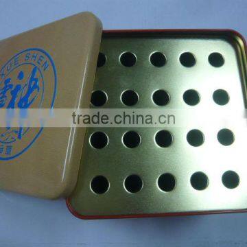 Square tin for 20 pcs Medicine Pipes