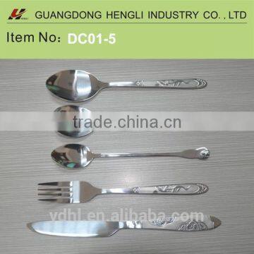 High class Stainless steel dinner cutlery spoon fork knife sets