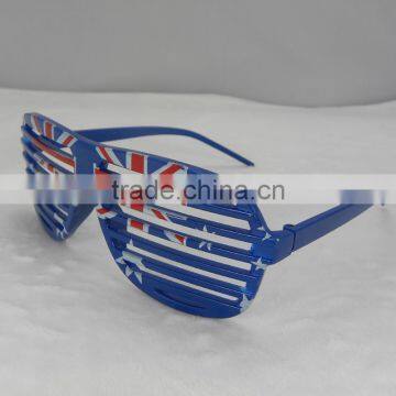 Plastic Shutters Flag Glasses