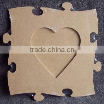 Customized MDF Craft Wood Photo Frame With Heart