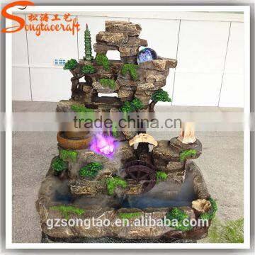 Hot sale Artificial rocky waterfall indoor decoration artificial fountain waterfall