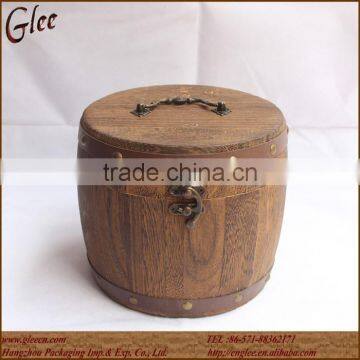 Small Wooden Barrel Decoration for Tea Storage photo-1
