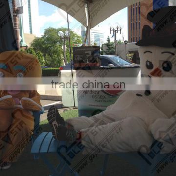 popular gingerbread and snowman mascot costumes