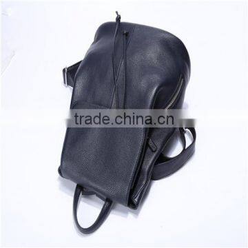 Wholesale Black Color Womens Genuine Leather Backpack photo-3