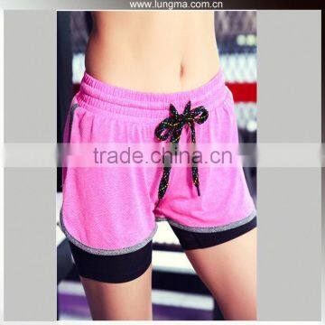 Women Polyester Dri-Fit Athletic Fitness Dance Yoga Sport Lycra Compression Shorts photo-5