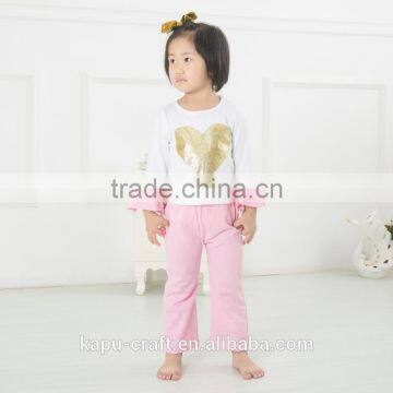 Colorful Girls Top And Pants Ruffle Clothes Sets Baby Two Piece Outfit photo-2