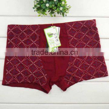 High Quality Printed Grid Sexy Men's Boxer Briefs Men's Bamboo Fiber Underwear Men Boyshort photo-4