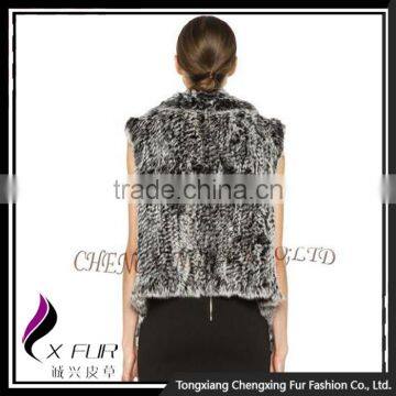 CX-G-B-217 Fashion China Suppliers Hot Style Genuine Rabbit Fur Women Vest photo-3