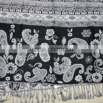 2016 Fashion Stylish Women Russian Classic Jacquard Paisley Floral Viscose Shawl photo-4