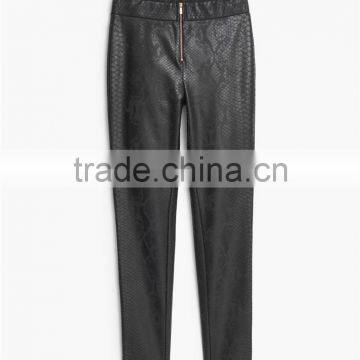 Ladies Black Faux Leather Leggings Casual Trousers photo-4
