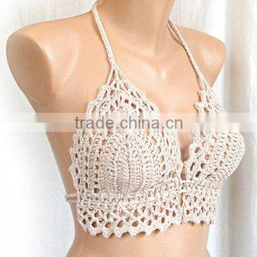 2017 fashion sexy crochet bikini top