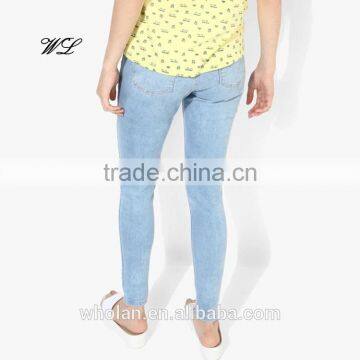 Distressed Jeans 2017 Denim Fabric Custom Jeans Woman Denim Pants photo-3