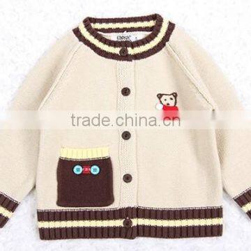 Trim Contrast Latest New Style Raglan Cardigan Sweater photo-3