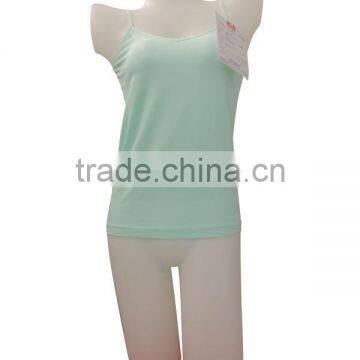 Nice quality one piece women singlet straps plain underwear V-neck ladies camisole