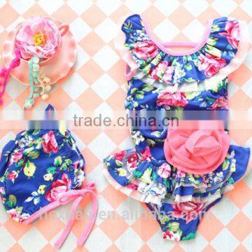 New Baby Girls Plaid Swimming Suit Children Bikini Sets Kids Bathing Suit photo-2