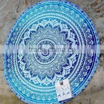 Alson Drop Shipping Round Beach Towel/Yoga Mat Thick Terry With Fringe Tassels photo-5