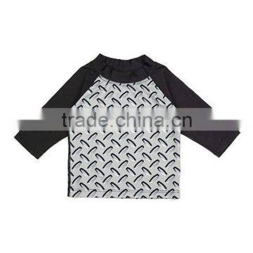 Hot Sale Boys Sportswear Black Abstract Rashguard Boys Fashion Rashguard Boys Wear B-NP-T905-369