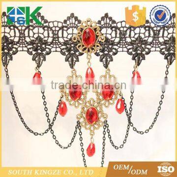 Fashion European and American Lace Necklace Handmade Gemstones Fake Collar Prom Dresses Accessories photo-3