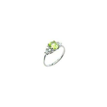 Thailand Cz Ring With Rhodium Plated