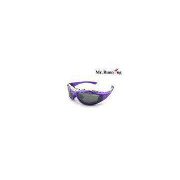 Purple / Grey Polycarbonate Frame Glasses , Sports Eyewear For Lady photo-1
