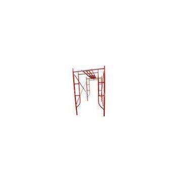 Galvanized Steel Movable Scaffolding System , High Strenth Tower Red Scaffolding