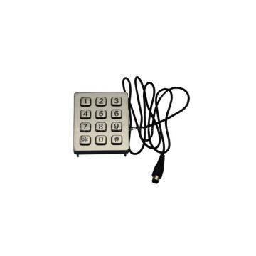 Custom metal illuminated 3x4 Keypad with USB