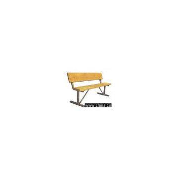 Portable Galvanized Steel Park Bench w/2x10 Lumber