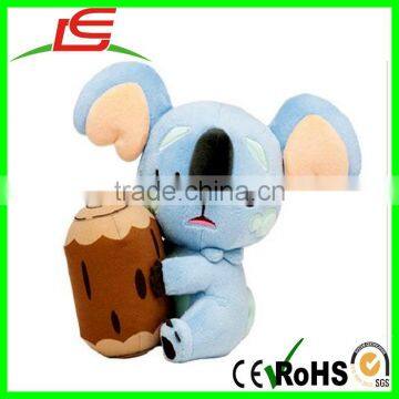 wholesale sleeping cut plush toy pokemon Komala cuddle with wood