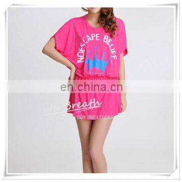 Ladies' Eco Yarn Dye Bamboo Fabric Cover-up Sleepwear Designed Printing photo-3