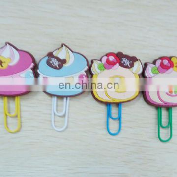 promotional in bluk price rubber and metal bookmark with give away sample