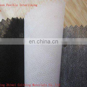 100%polyester flossy fusible nonwoven interlining