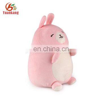 SA8000 Factory Wholesale Plush Animal Soft Fat Cute Pink Rabbit Toy