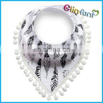 100% Cotton Absorbent Bandana Dribble Bib Saliva Towel Burp Cloth ins hot selling