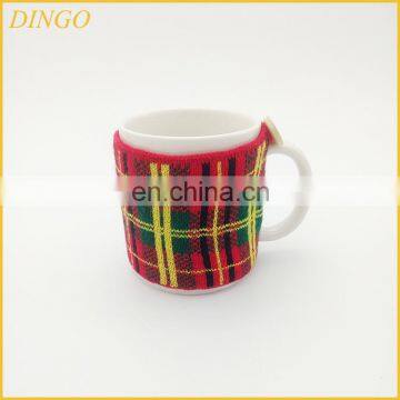 Hot Sales Ceramic Coffee Mug With Knitting Cup Cover Sales Christmas Gift Ceramic Mug Cup With Knitting Sleeve Cover photo-2