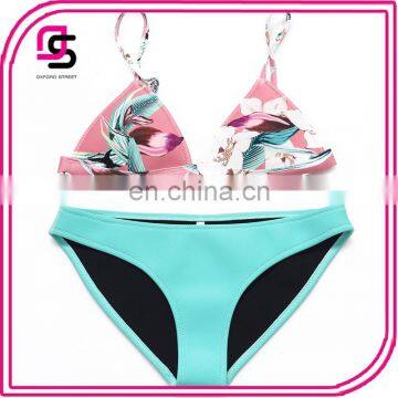 Women Neoprene Printing Swimwear Cover up Sexy Girls Bikini Wholesale photo-2