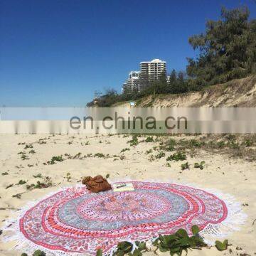 Bird Print Round Mandala Yoga Tapestry Bohemian Beach Throw Indian Wall Rug Round Mandala Wall Hanging Beach picnic Wholesale