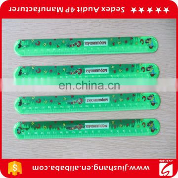 Promotional Gift Custom Reflective Ruler Slap Band Custom Slap Bracelets