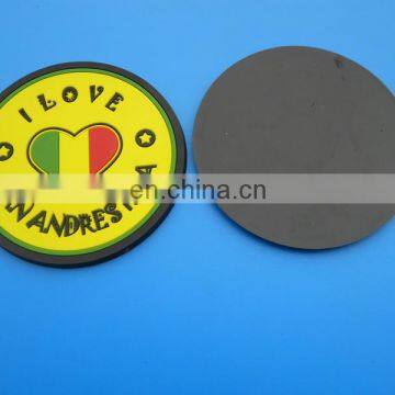 2D flat custom logo I love rubber soft pvc coaster for promotion