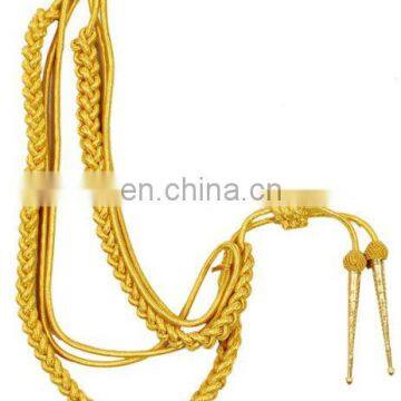 Golden MILITARY AIGUILLETTE | Navy Gold Aiguillettes | Military Uniform Aiguillettes | uniform accoutrements