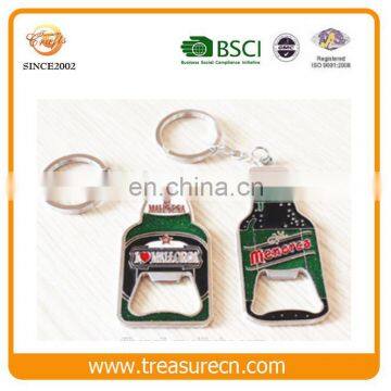 Wholesale Glitter Enamel Metal Bottle Opener Keychain/Beer Opener Key Ring