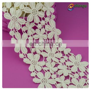 Bailange fashion design garment accessories white color uk swiss lace