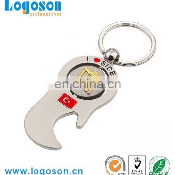 Hot selling turkey souvenir cheap custom metal opener Keychain